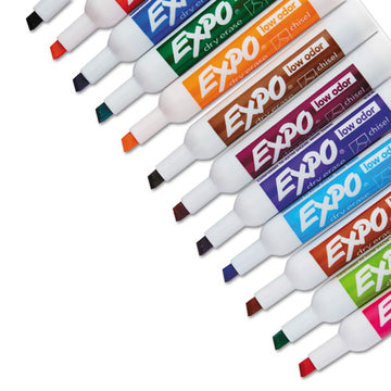 EXPO® Low-odor Dry-erase Marker, Broad Chisel Tip, Assorted Colors, 12-set freeshipping - TVN Wholesale